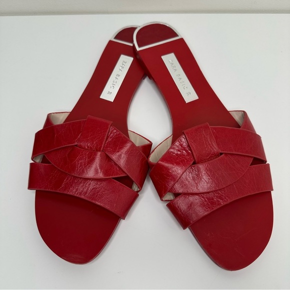 Zara basic women’s red sandals size 39 - Picture 4 of 15
